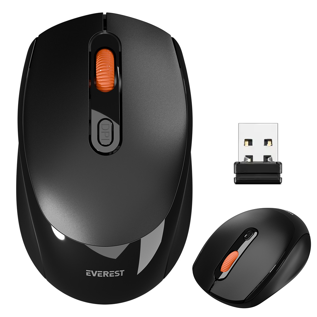 M2612-EVEREST SMW-87 USB SİYAH 2.4GHZ 1600DPI KABLOSUZ MOUSE