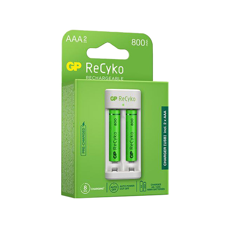 M0789-GP E211 AAA 2'Lİ USB PİL ŞARJ CİHAZI (2X800 AAA PIL HEDIYELI) (GPE21180AAHC-2B2)