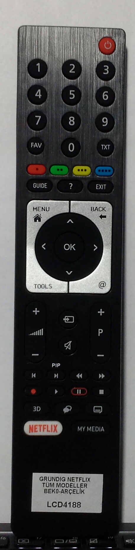 LCD4189K-ARÇELİK-BEKO-GRUNDIĞ-NETFLIX TUŞLU LCD-LED KUMANDA