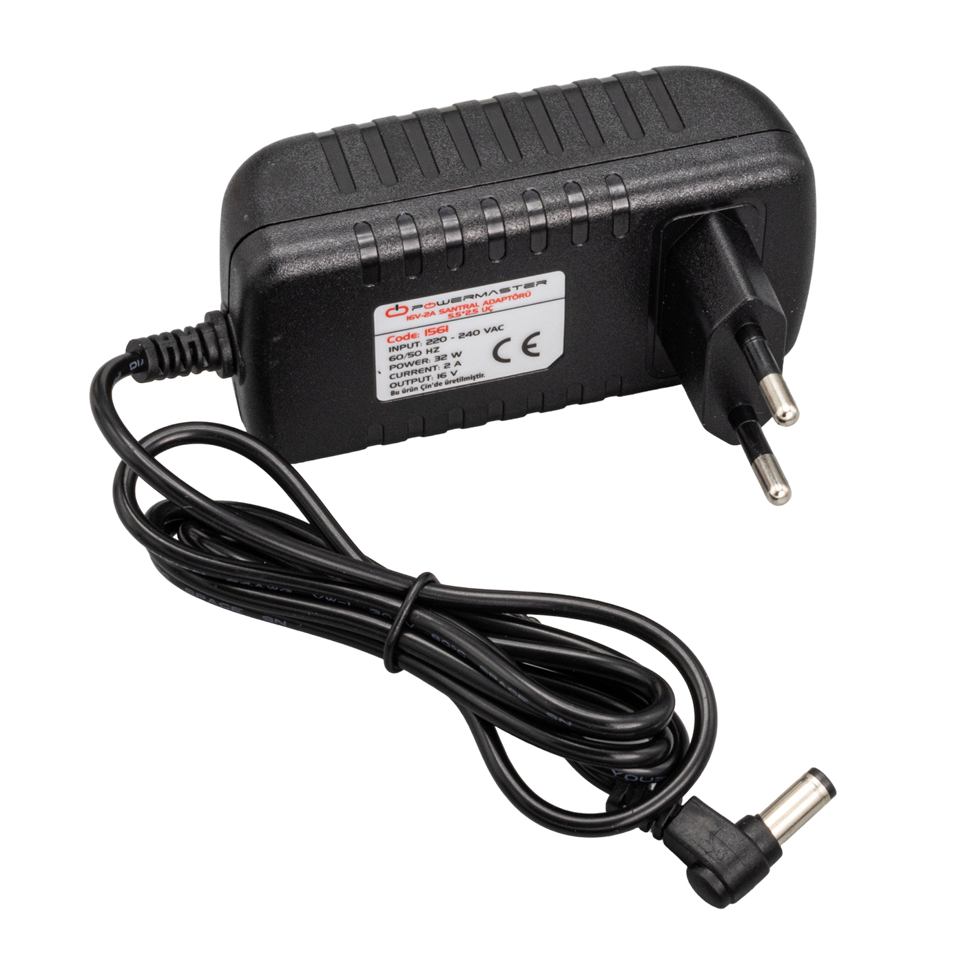 M1071-16 VOLT - 2 AMPER 5.5*2.5 MM UÇLU SANTRAL POWER JACKLI ADAPTÖRÜ
