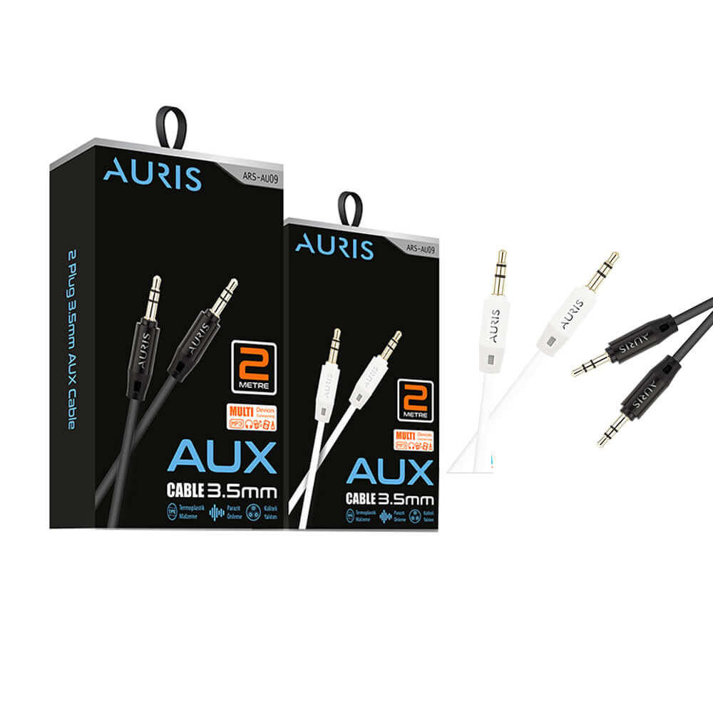 M2367-Auris AU09 Aux Kablo 2Metre Kablo Uzunluğu