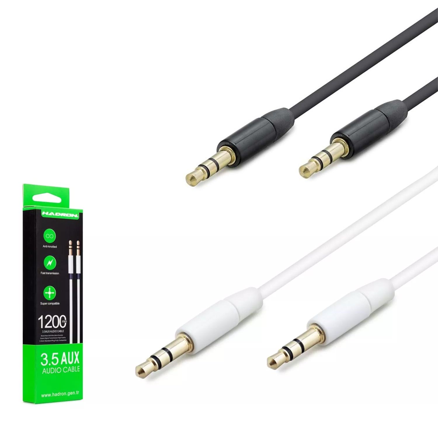 M0568-HADRON HDX-1039 Aux Kablosu 3.5mm 1.2 Metre