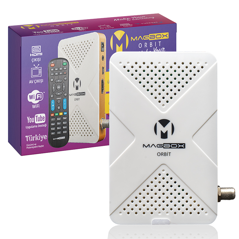 M0318-MAGBOX ORBİT FULL HD + USB MİNİ HD UYDU ALICISI TKGS'Lİ*YOUTUBE (DSPLAY GÖZ TUŞLU)