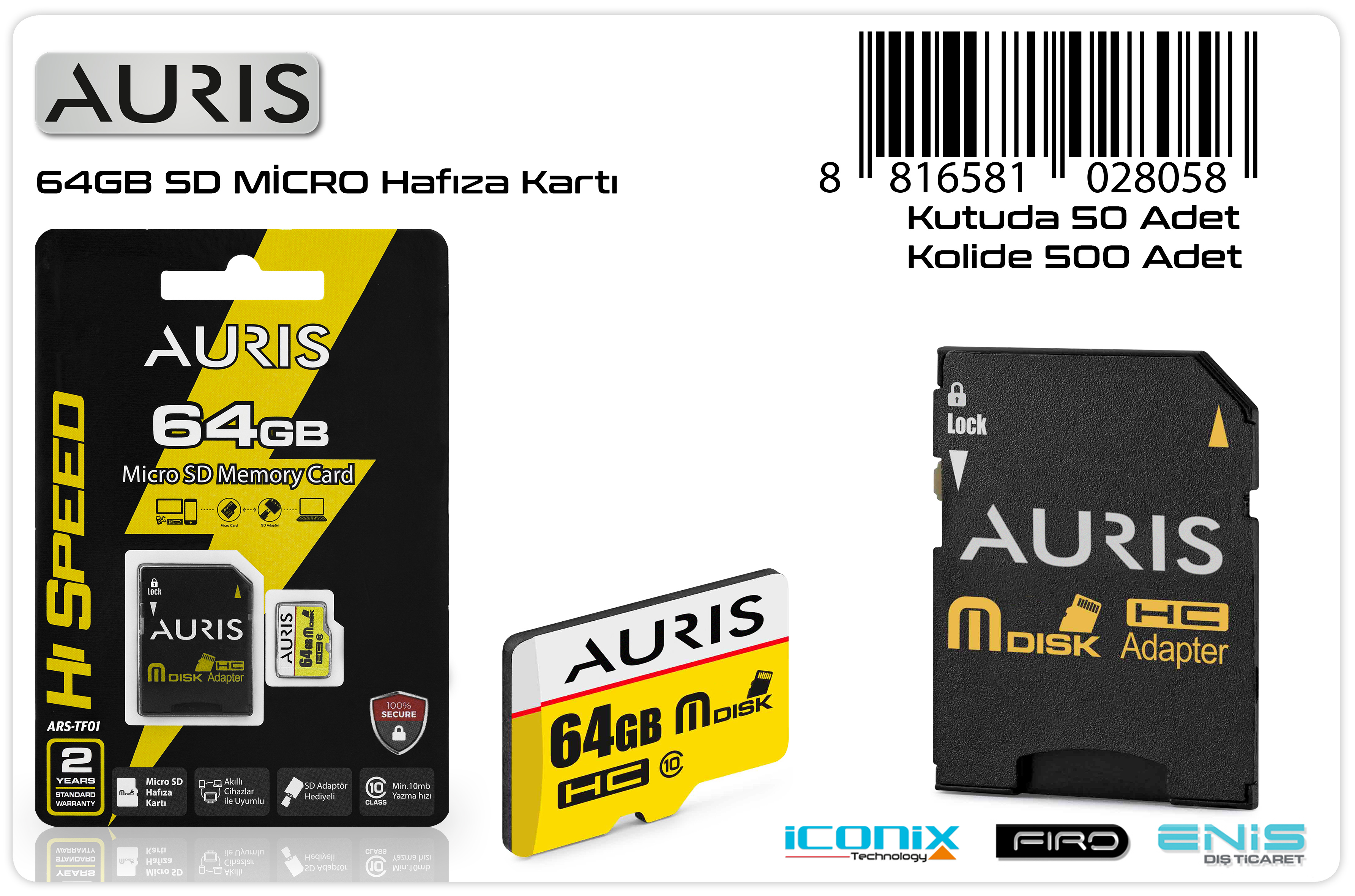 M0459-Syrox MC64 GB MikroSD Hafıza Kartı