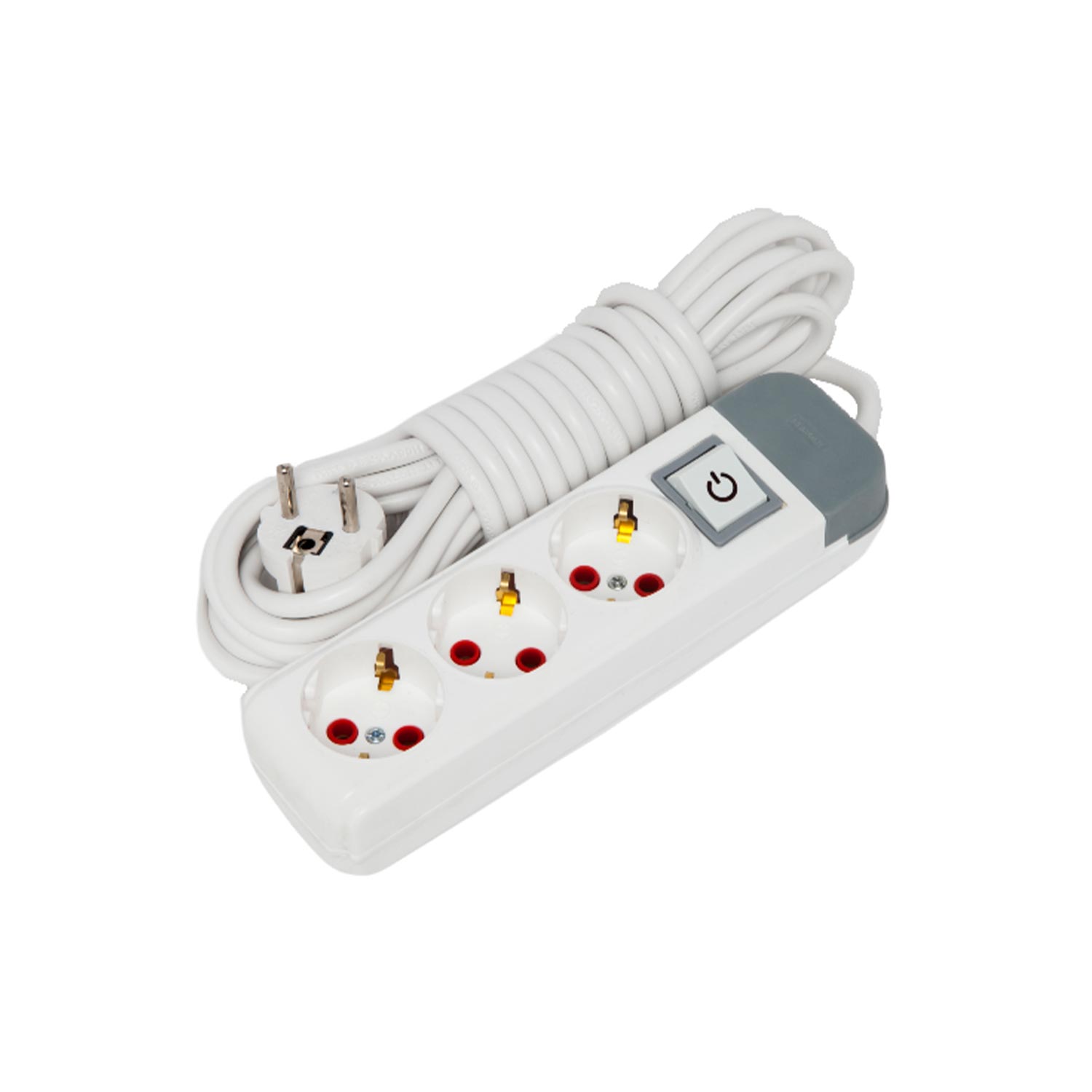 M0870-2MT-ASGRUP ÜÇLÜ GRUP PRİZ TOPRAKLI ANAHTARLI 2MT ASGRUP-AU32A