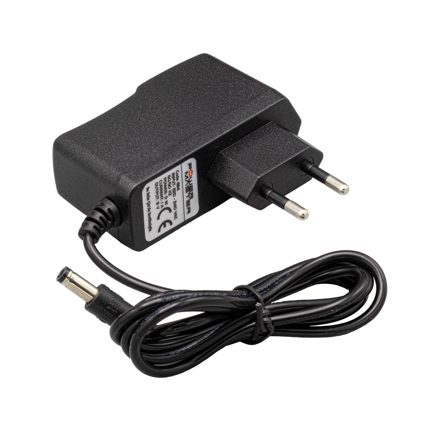M2587-POWERMASTER PM-8114 9 VOLT - 1 AMPER 5.5*2.5 MM UÇLU PRİZ TİPİ ADAPTÖR