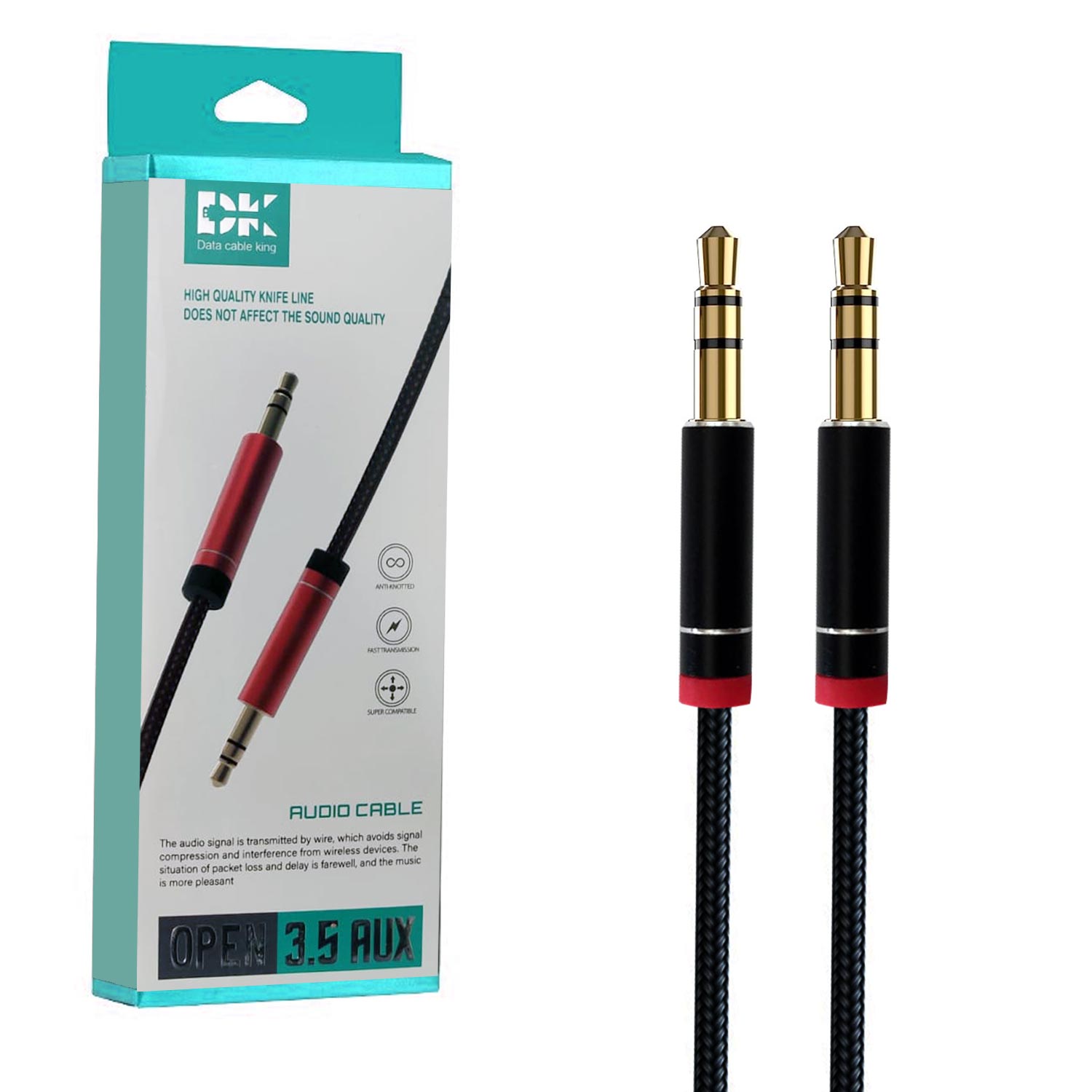 M0831-AUX KABLOSU 3.5MM HASIR 1.2MT ESCOM XF-32