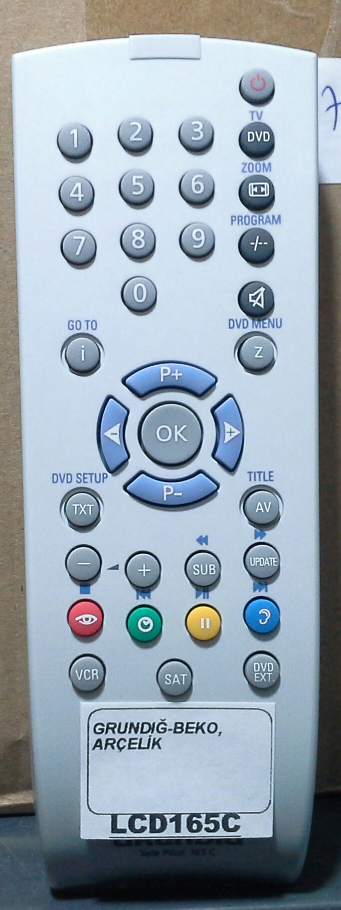 LCD165C-  GRUNDIG TELE PİLOT TP-165C LCD-LED TV KUMANDA 