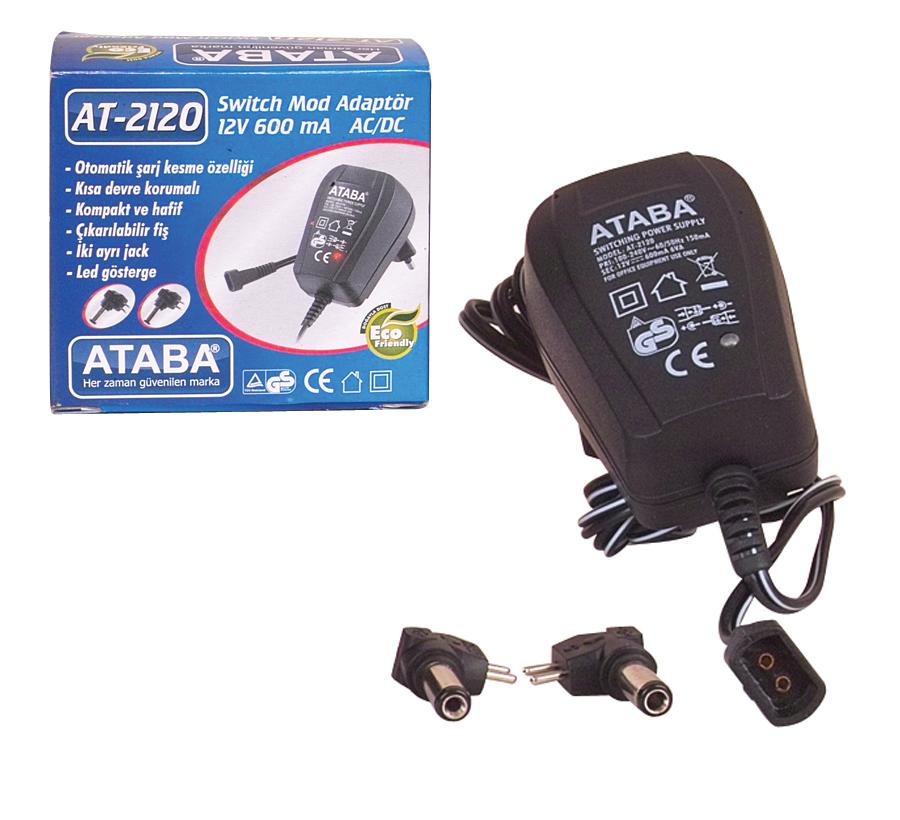 M0528-12V-600MA-ADAPTÖR SWITCH MODE 12V 600MAH ATABA AT-2120